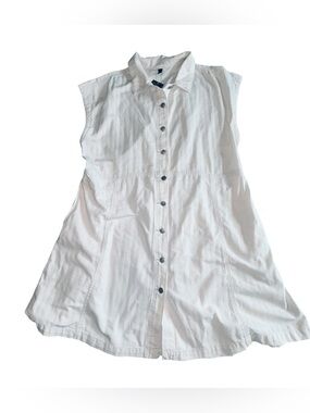 Universal Thread White Sleeveless Button-Front Mini Dress size xxl